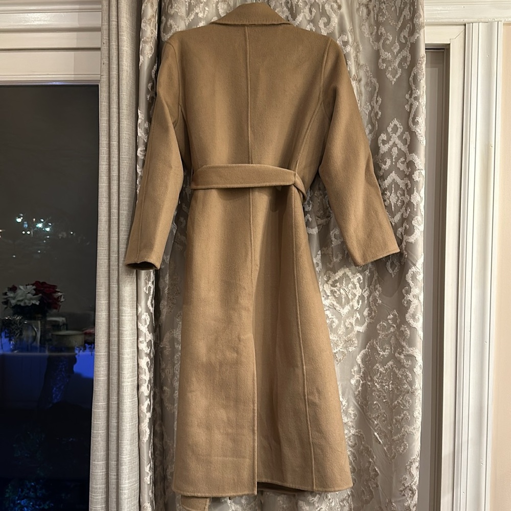 Lattelier Earth Tone Belted Wool Coat - Picture 5 of 6